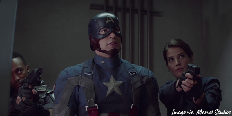 Captain America The Winter Soldier :- Captain America , Sam Wilson / Falcon , Maria Hill  (Credit Marvel studios)