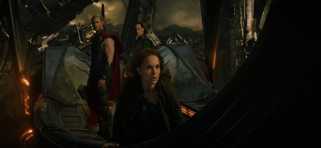 Thor the Dark World :- Thor , Loki , Jane Foster as Lady Thor (Credit - Marvel Studios)