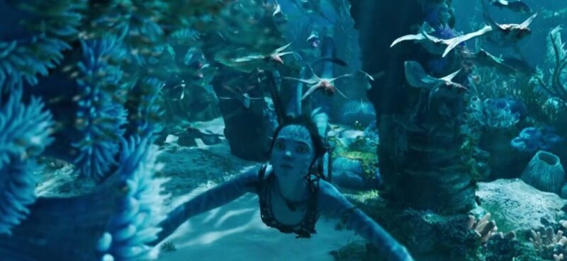 Avatar The Way Of Water :- Sigourney Weaver as Kiri (Credit - 20th Century Fox)