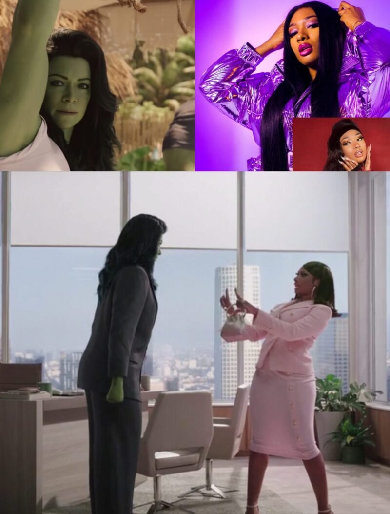 She-Hulk: Attorney at Law :- She-Hulk's Dance scene with Meghan Thee Stallion in She-Hulk: Attorney at Law (Credit - Marvel Studios)