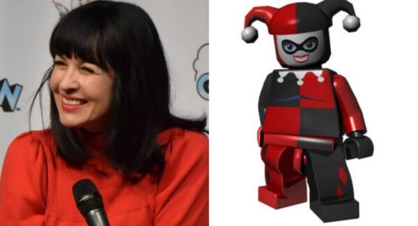Who Played Harley Quinn in Movies, TV Show & Video Games :- Grey Delisle voiced Harley Quinn in Lego Batman: The Videogame (2008) (Credit - DC Comics & Warner Bros)