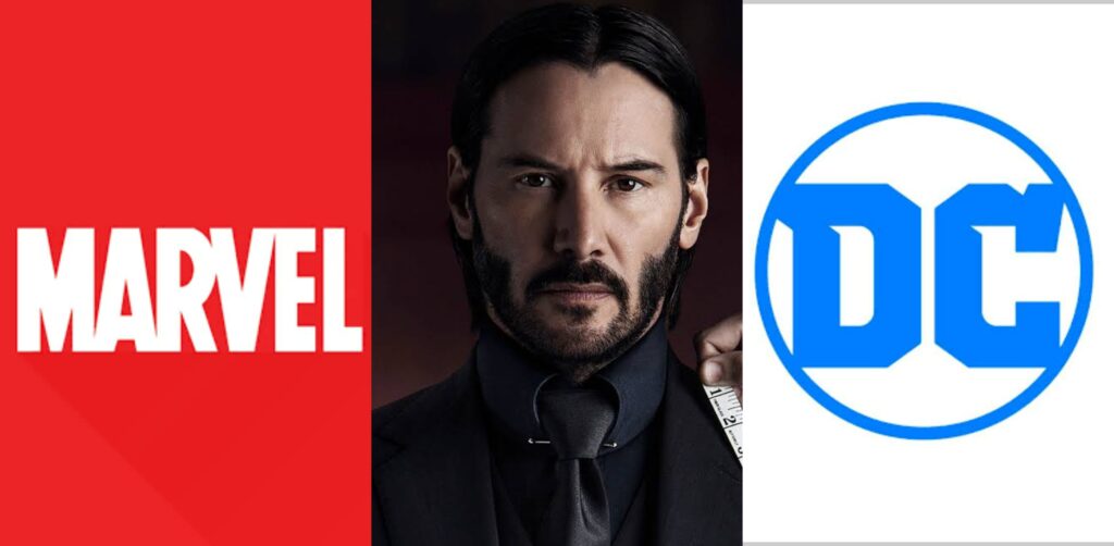 Is John Wick Marvel Or DC? (Credit - Thunder Road Pictures, Eleven Productions, MJW Films, DefyNite Films, Summit Entertainment, Marvel Studios, DC Entertainment)