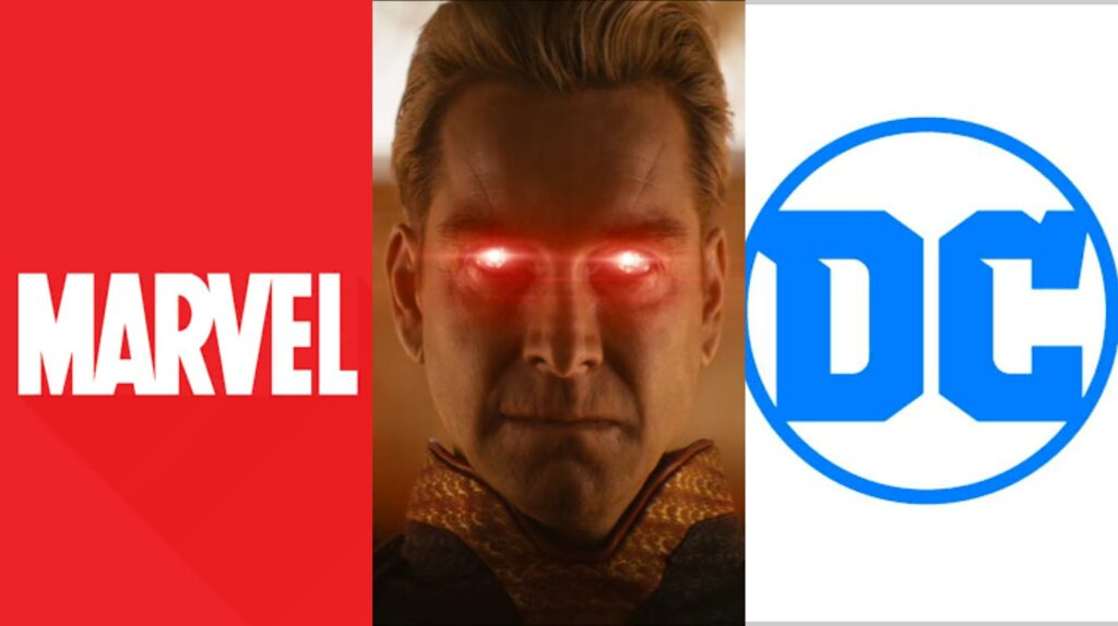 Is Homelander Marvel Or DC :- Antony Starr as John / Homelander, Laser Eyes, Laser Beam, Heat Vision (Credit - Sony Pictures Television Studios / Amazon Studios)